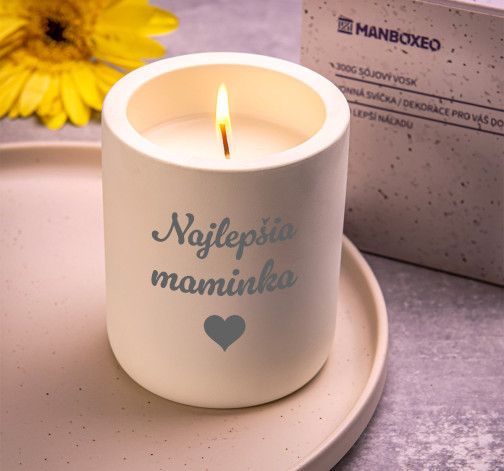 E-shop Sviečka v betóne - Santalové drevo & Vanilka 300 g
