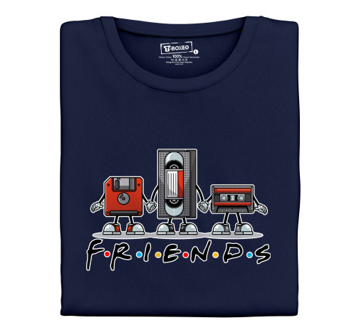 E-shop Pánske tričko s potlačou "Friends, Disketa a Kazety"