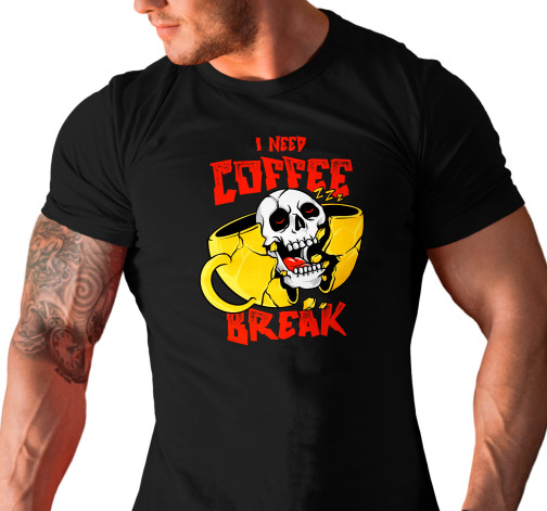 E-shop Pánske tričko s potlačou "I need coffee break"