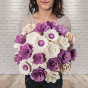 Drevená voňajúca kytica fialová – 21 kvetov 