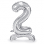 Stojaci fóliový balónik v tvare číslice ''2''