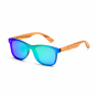 Drevené slnečné okuliare Luxury – modrozelené, zebra