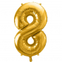 Zlatý fóliový balónik v tvare číslice ''8''