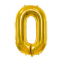 Zlatý fóliový balónik v tvare číslice ''0''