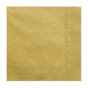 Zlaté papierové obrúsky 33x33 cm - trojvrstvové